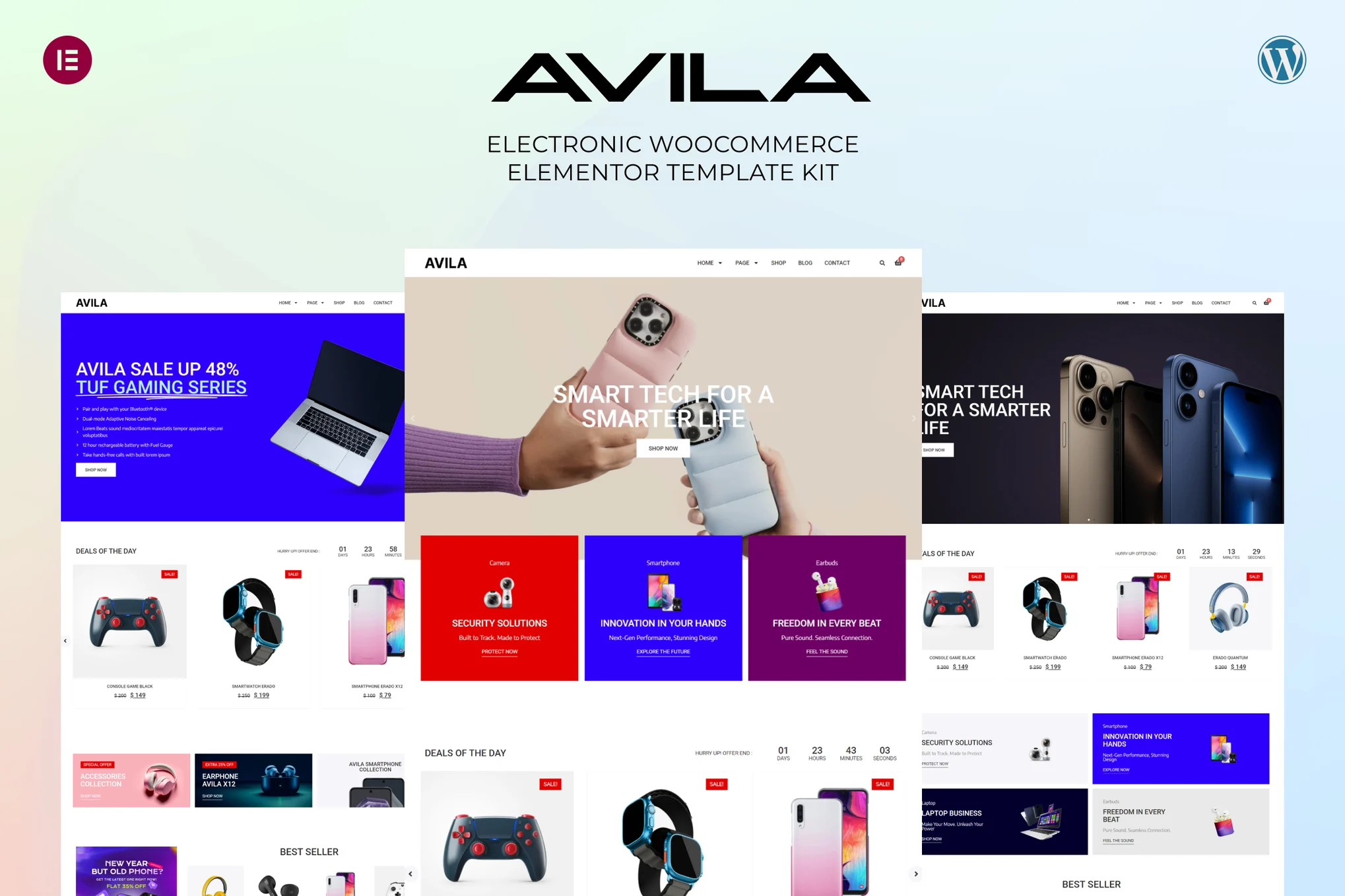Avila – Electronic WooCommerce Elementor Template Kit