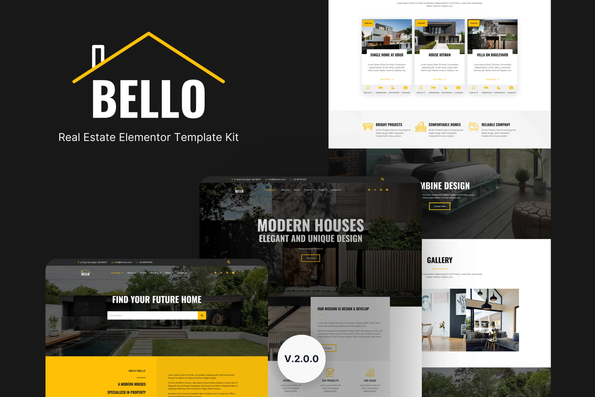 Bello – Real Estate Elementor Template Kit