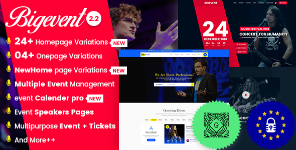 BigEvent – Conference Event WordPress Theme