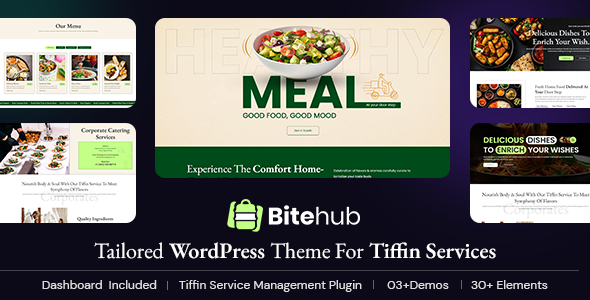 Bitehub – Tiffin and Food Delivery WordPress Theme