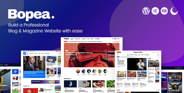 Bopea – Newspaper and Magazine WordPress Theme