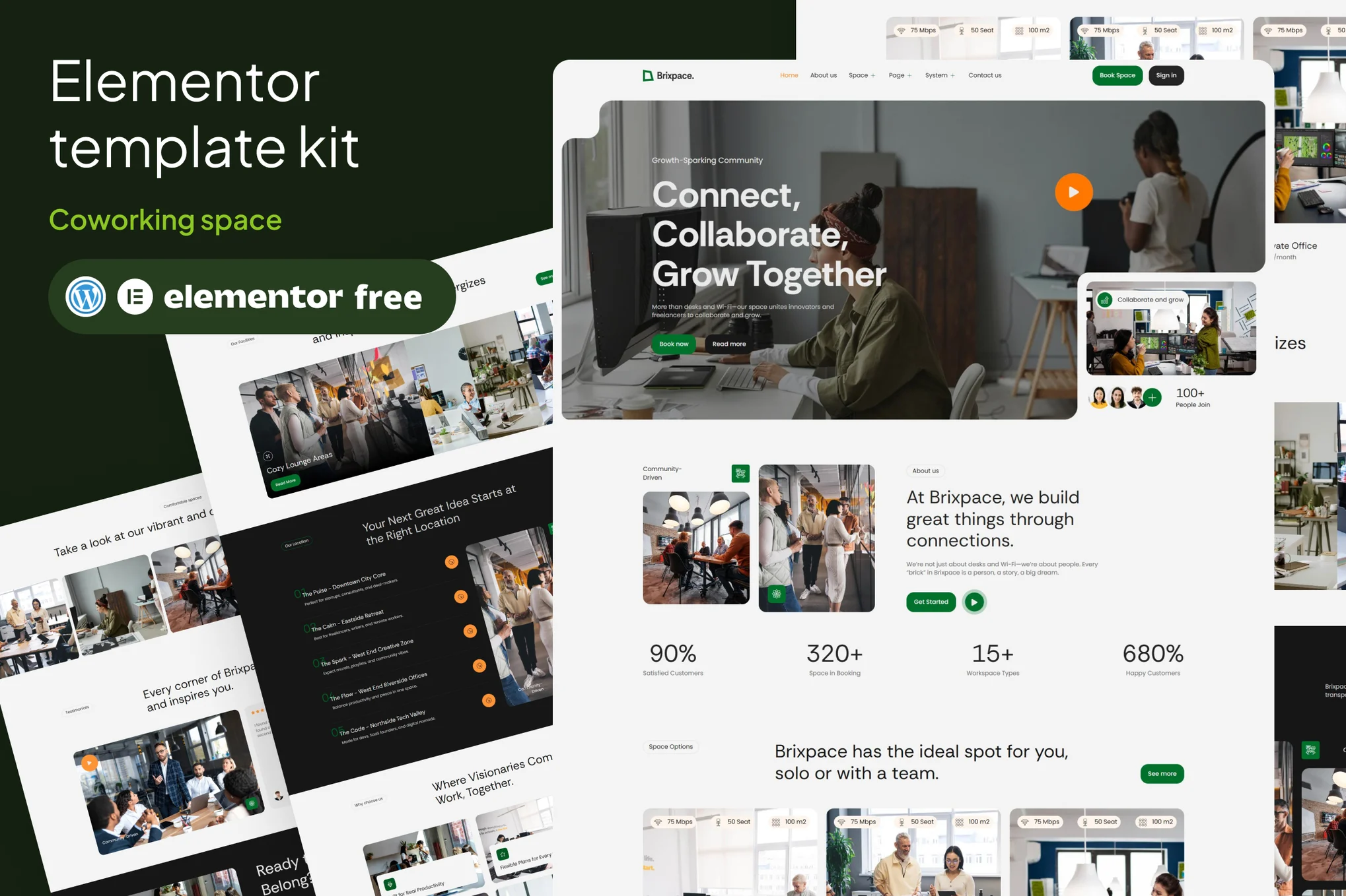 Brixspace – Coworking Space Elementor Template Kit