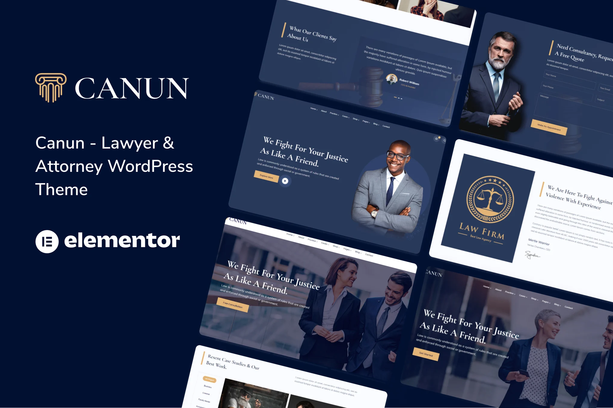 Canun – Lawyer and Attorney WordPress Theme