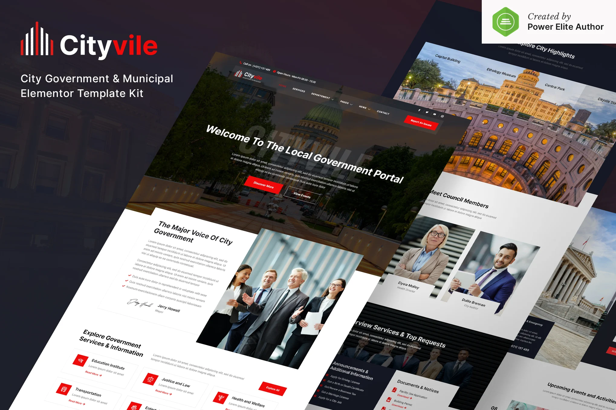 Cityvile – City Government and Municipal Elementor Template Kit