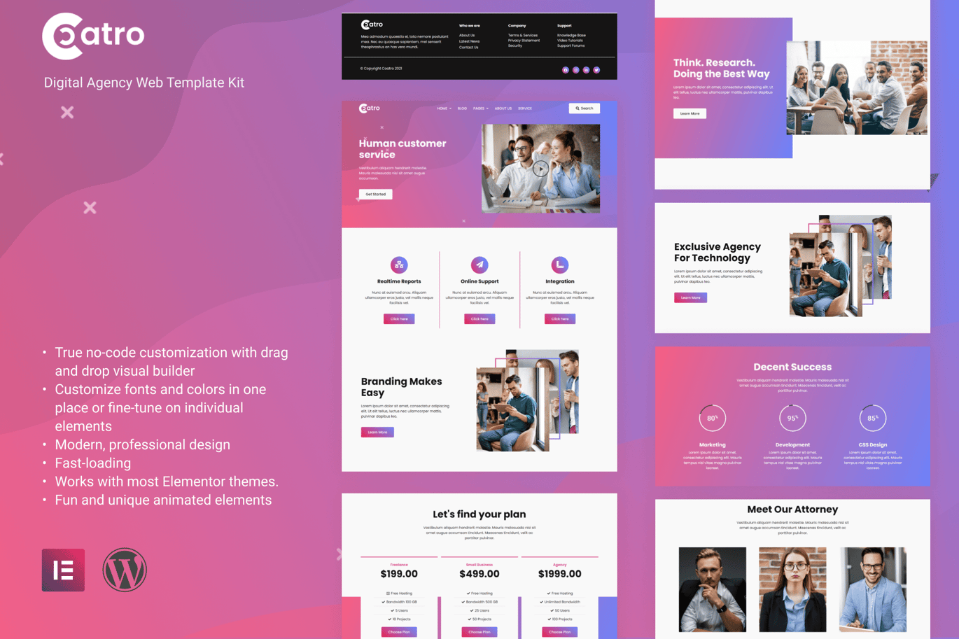 Coatro – Digital Agency Elementor Template Kit