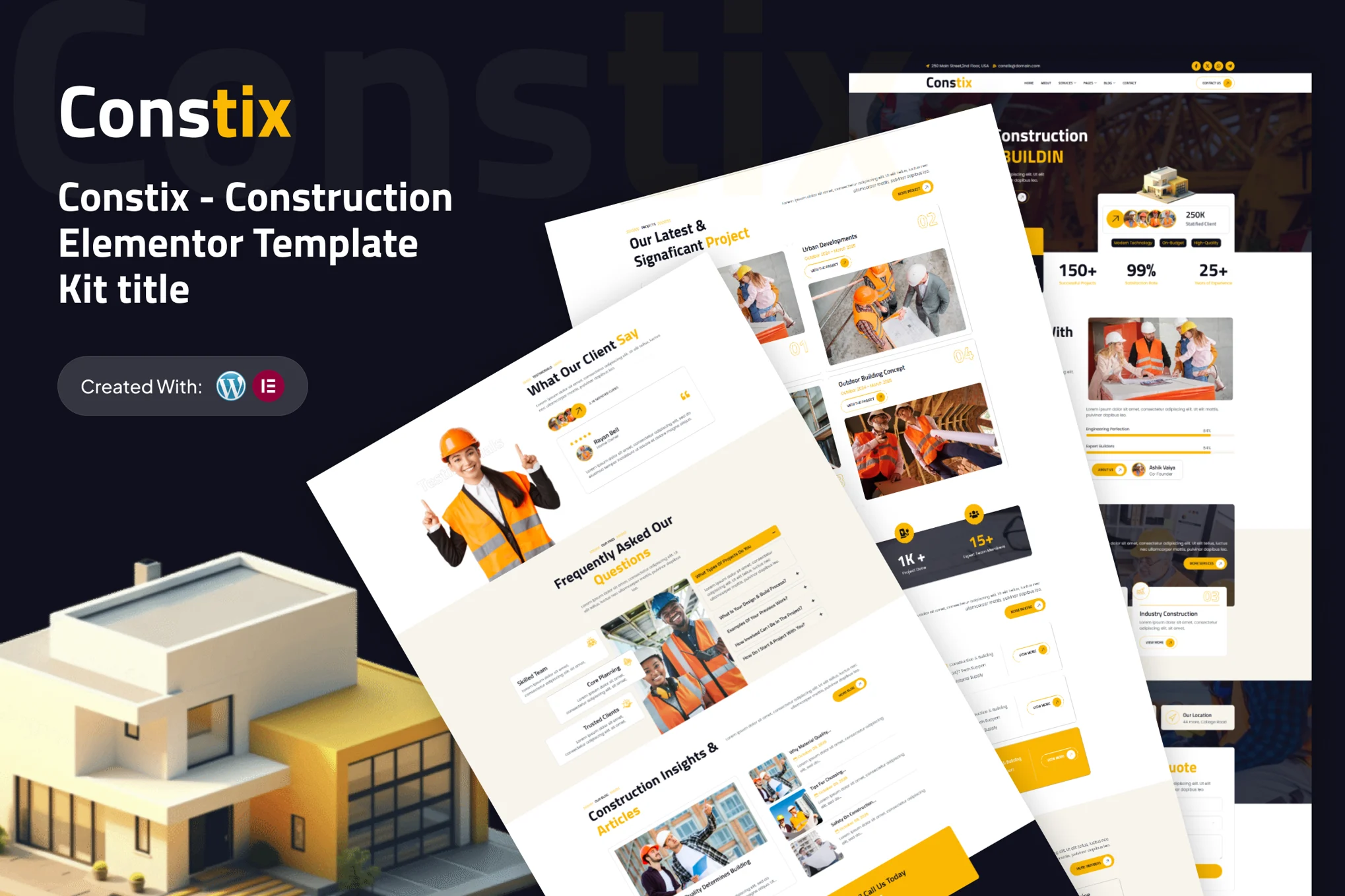 Constix – Construction and Building Elementor Template Kit
