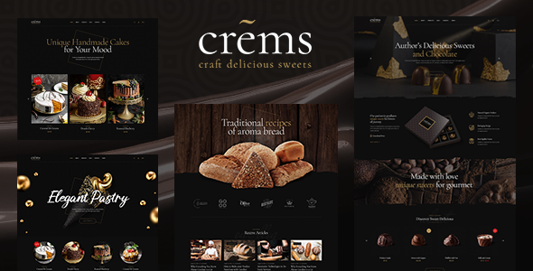 Crems – Bakery, Chocolate Sweets and Pastry WordPress Theme