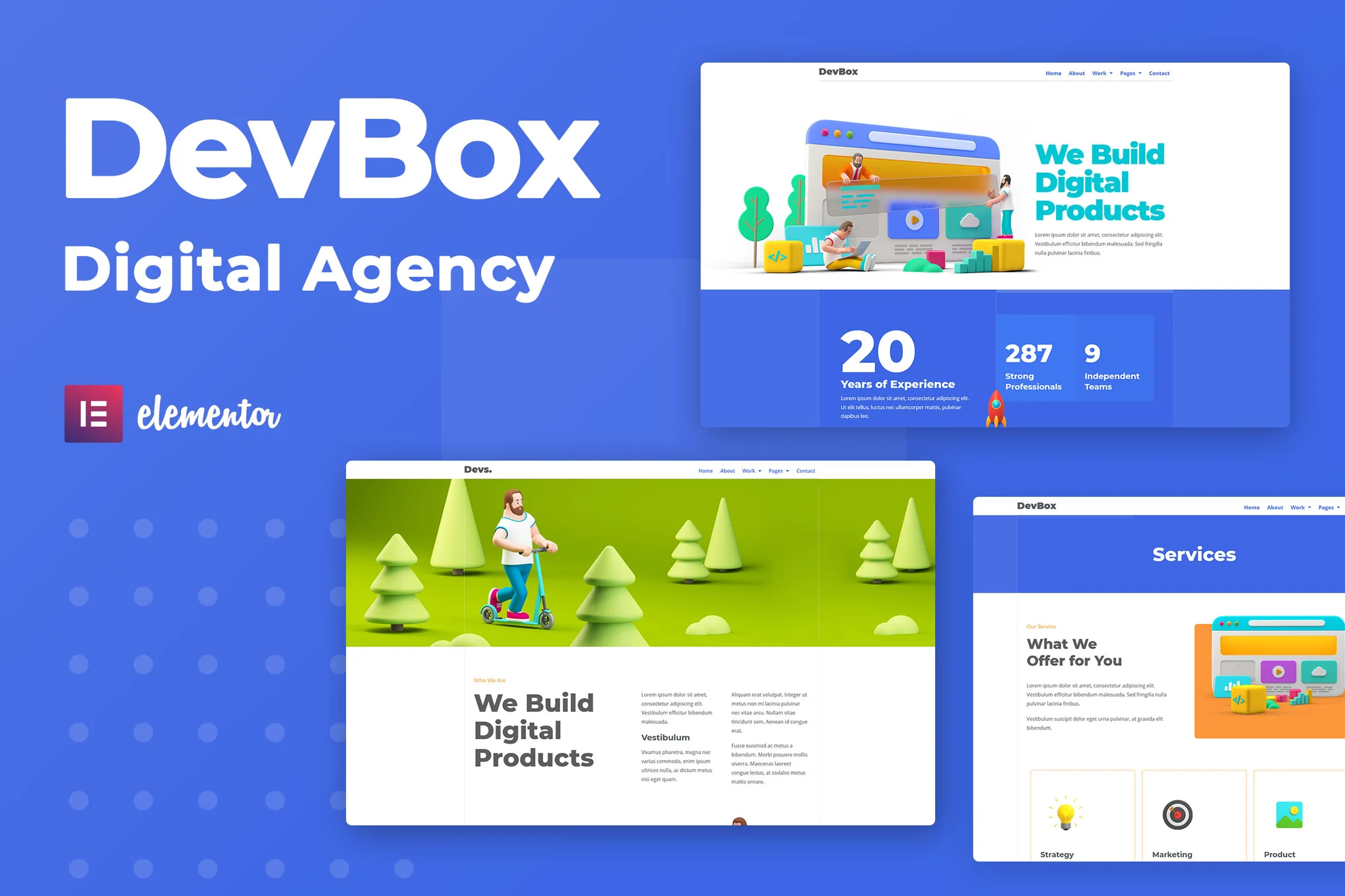 DevBox — Creative Digialt Agency Elementor Template Kit