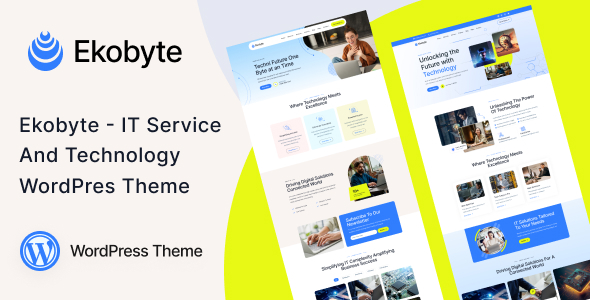 Ekobyte – IT Service and Technology WordPress Theme