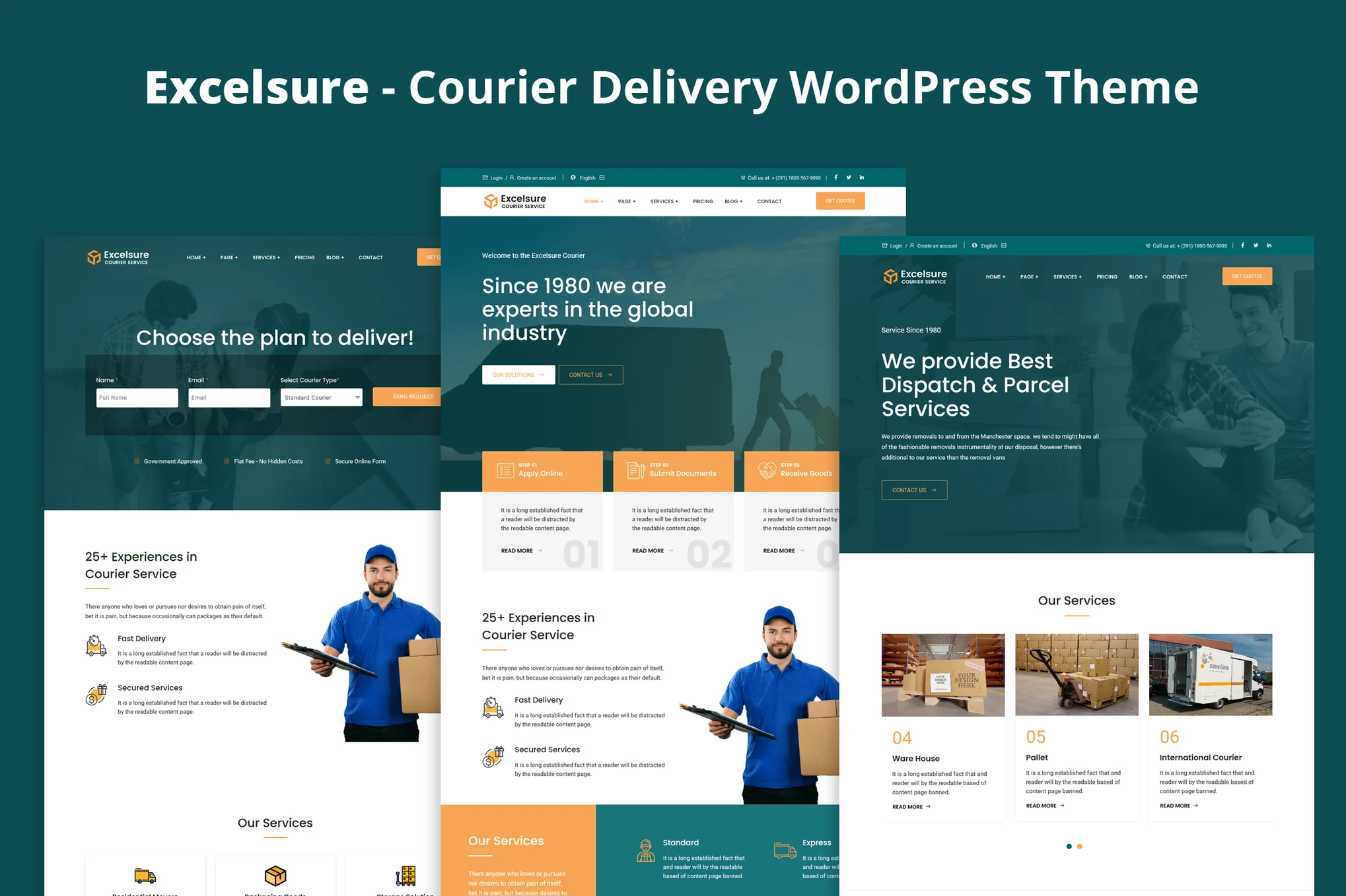 Excelsure – Courier Delivery WordPress Theme