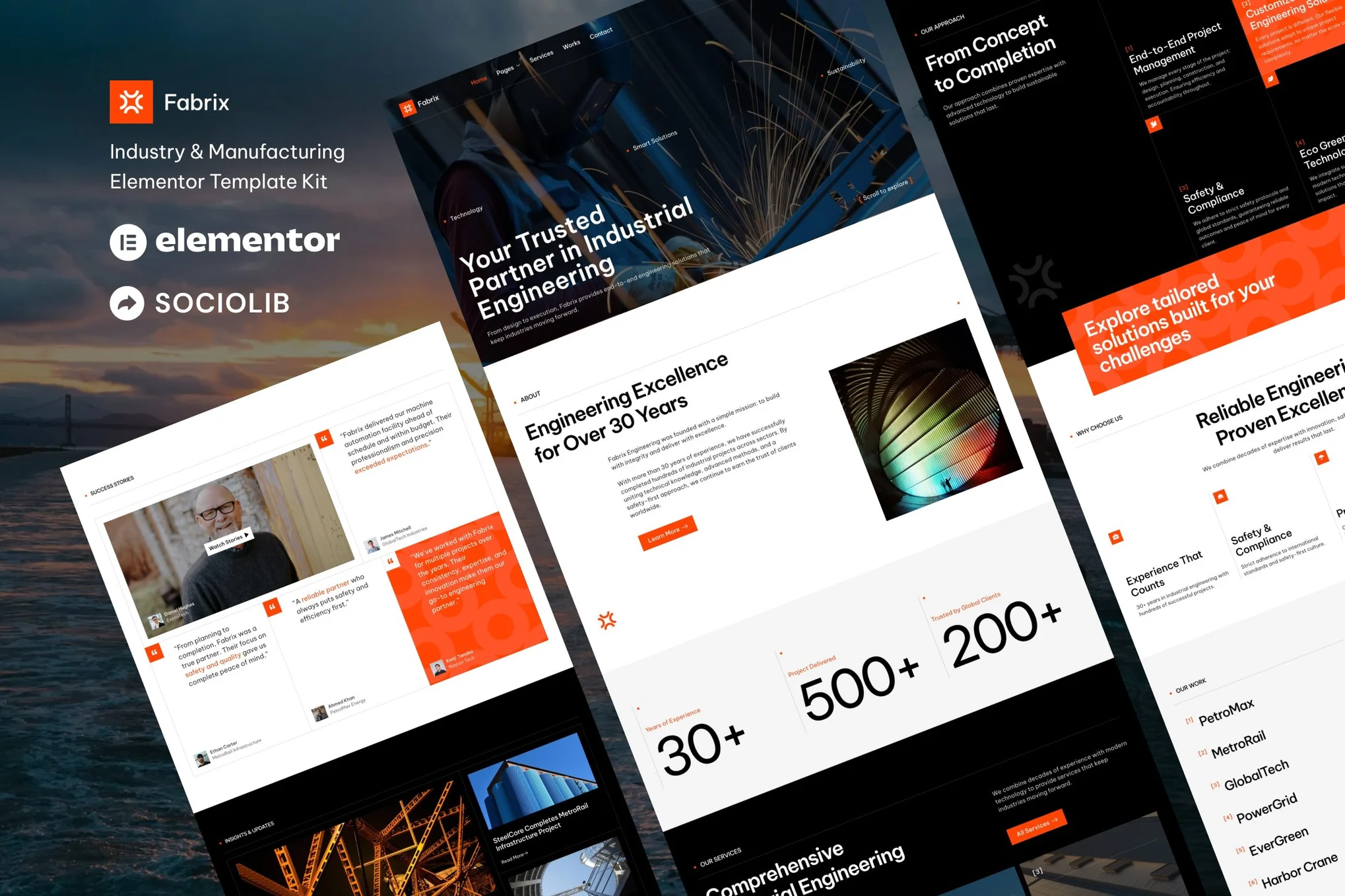 Fabrix – Industry and Manufacturing Elementor Template Kit