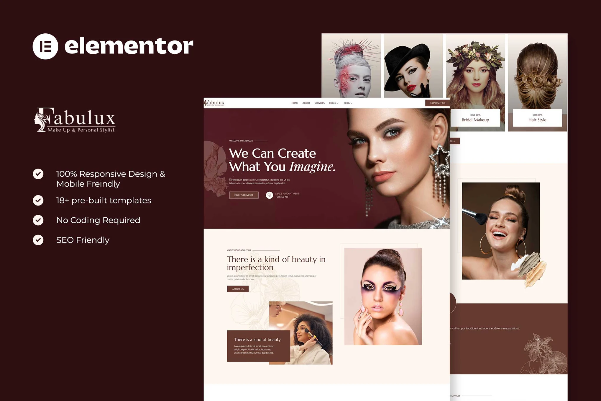 Fabulux – Makeup and Beauty Elementor Template Kit