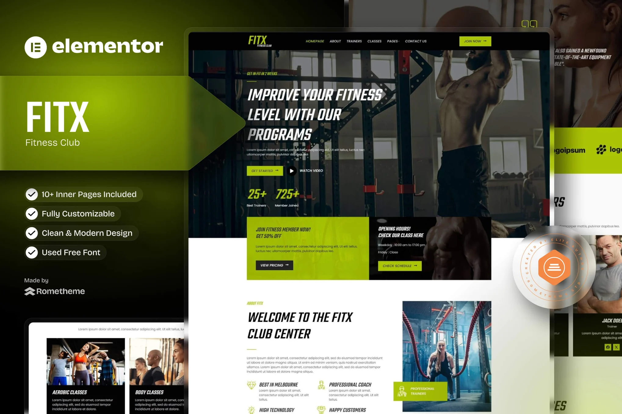 Fitx – Fitness and Gym Elementor Template Kit