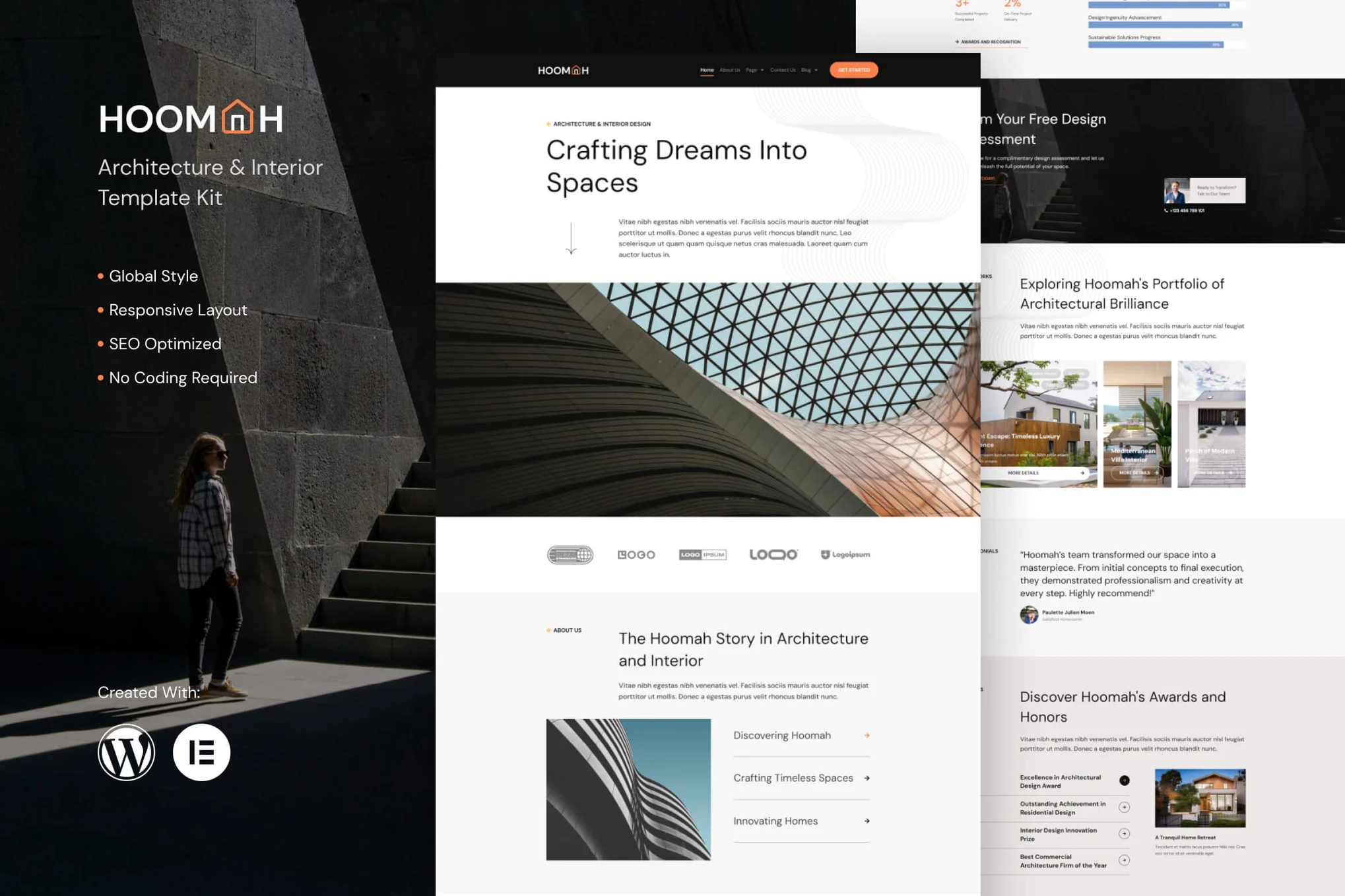 Hoomah – Architecture and Design Interior Elementor Pro Template Kit