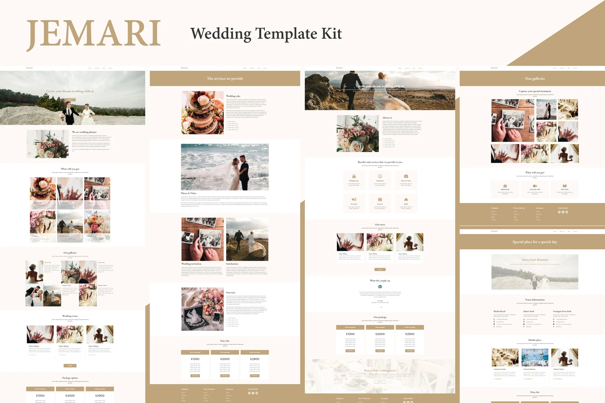Jemari – Wedding Elementor Template Kit