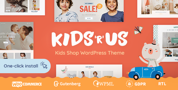 Kids R Us – Toy Store and Kids Clothes Shop Theme