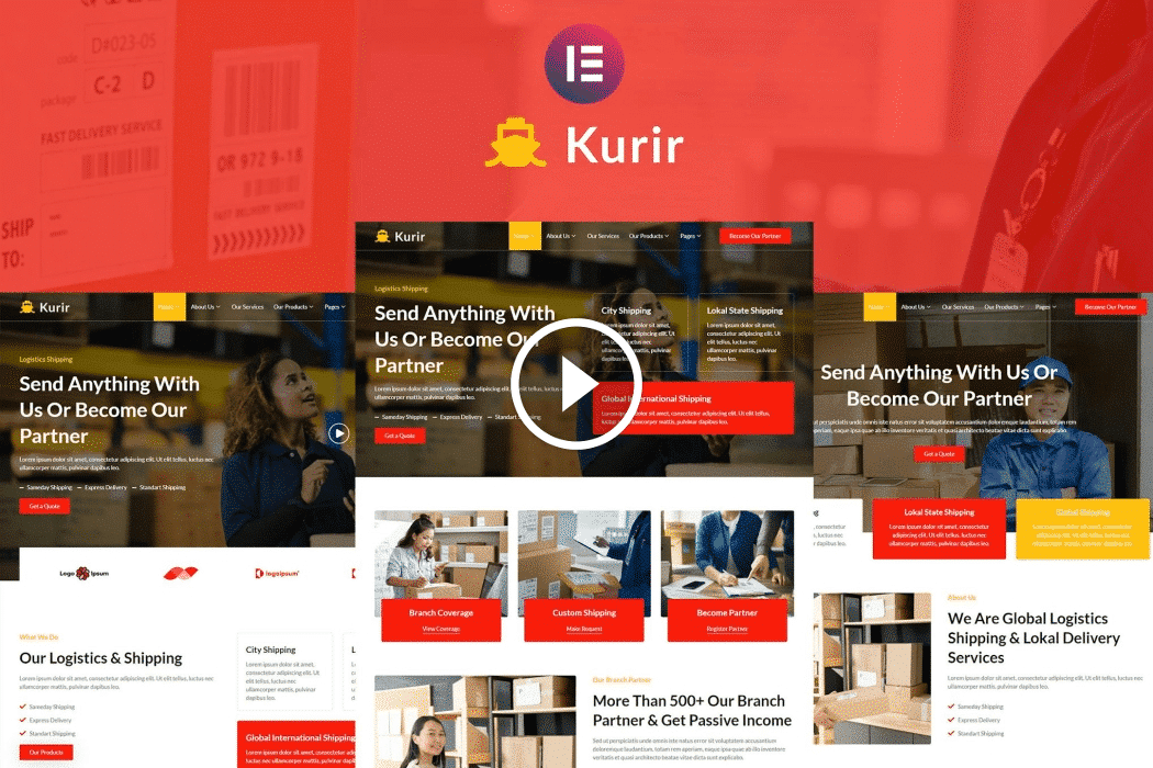 Kurir – Logistics Cargo Shipping Elementor Template Kit