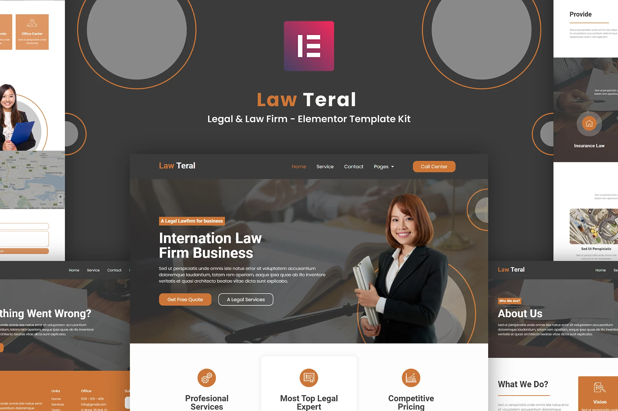LawTeral – Legal and Law Firm Elementor Template Kit