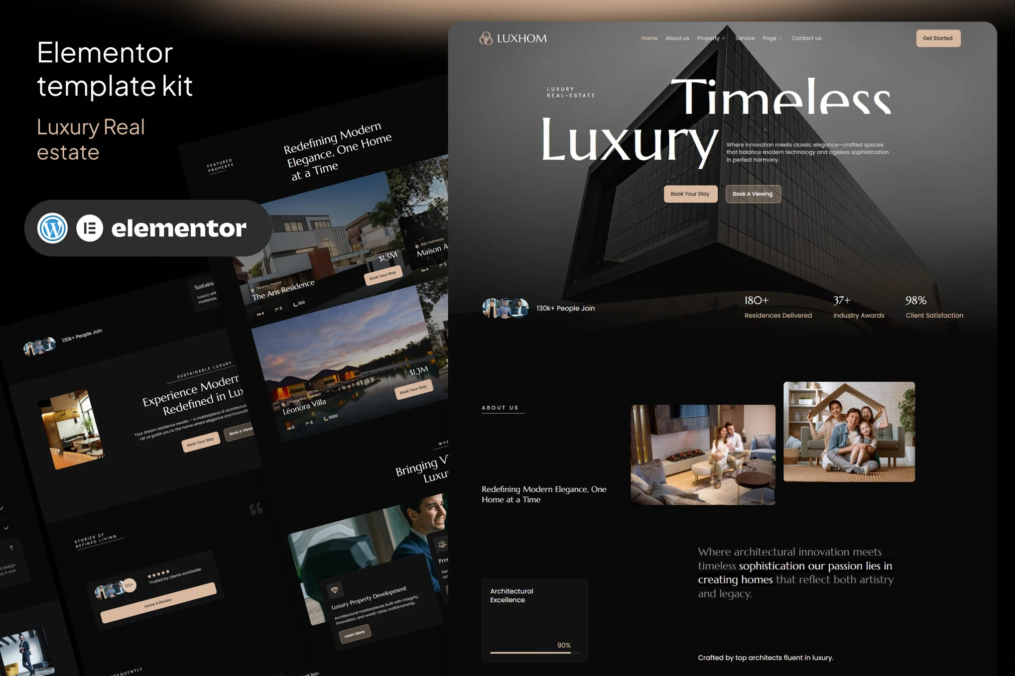 Luxhom – Luxury Real Estate Elementor Template Kit
