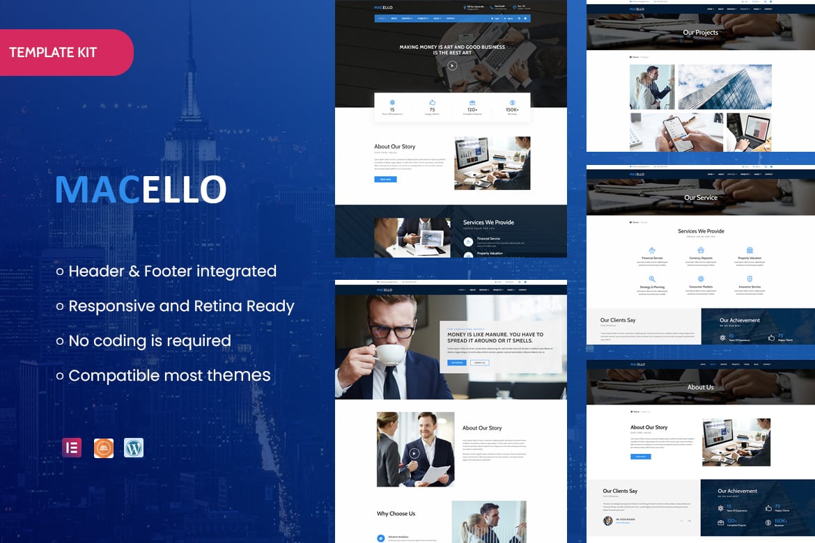 Macello – Business Consulting and Accounting Elementor Template Kit