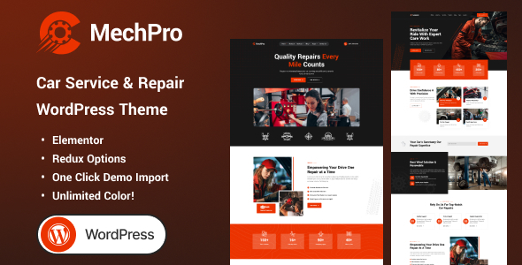 Mechpro – Car Service and Repair WordPress Theme