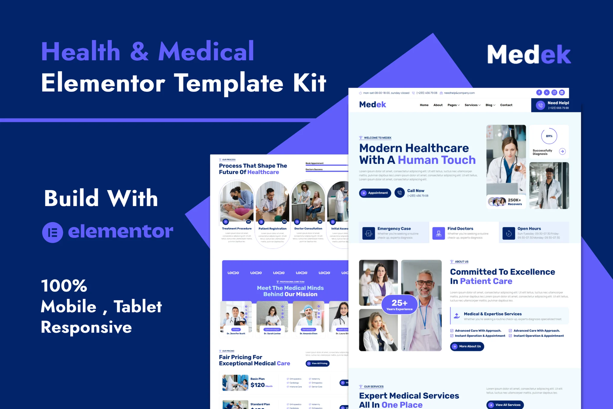 Medek – Health and Medical Elementor Template Kit