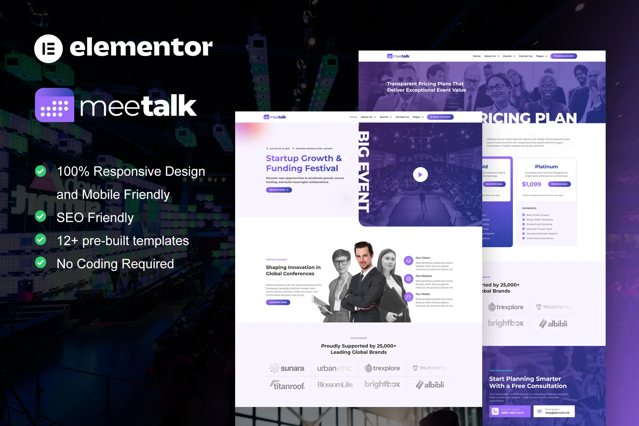 Meetalk – Event and Conference Elementor Pro Template Kit