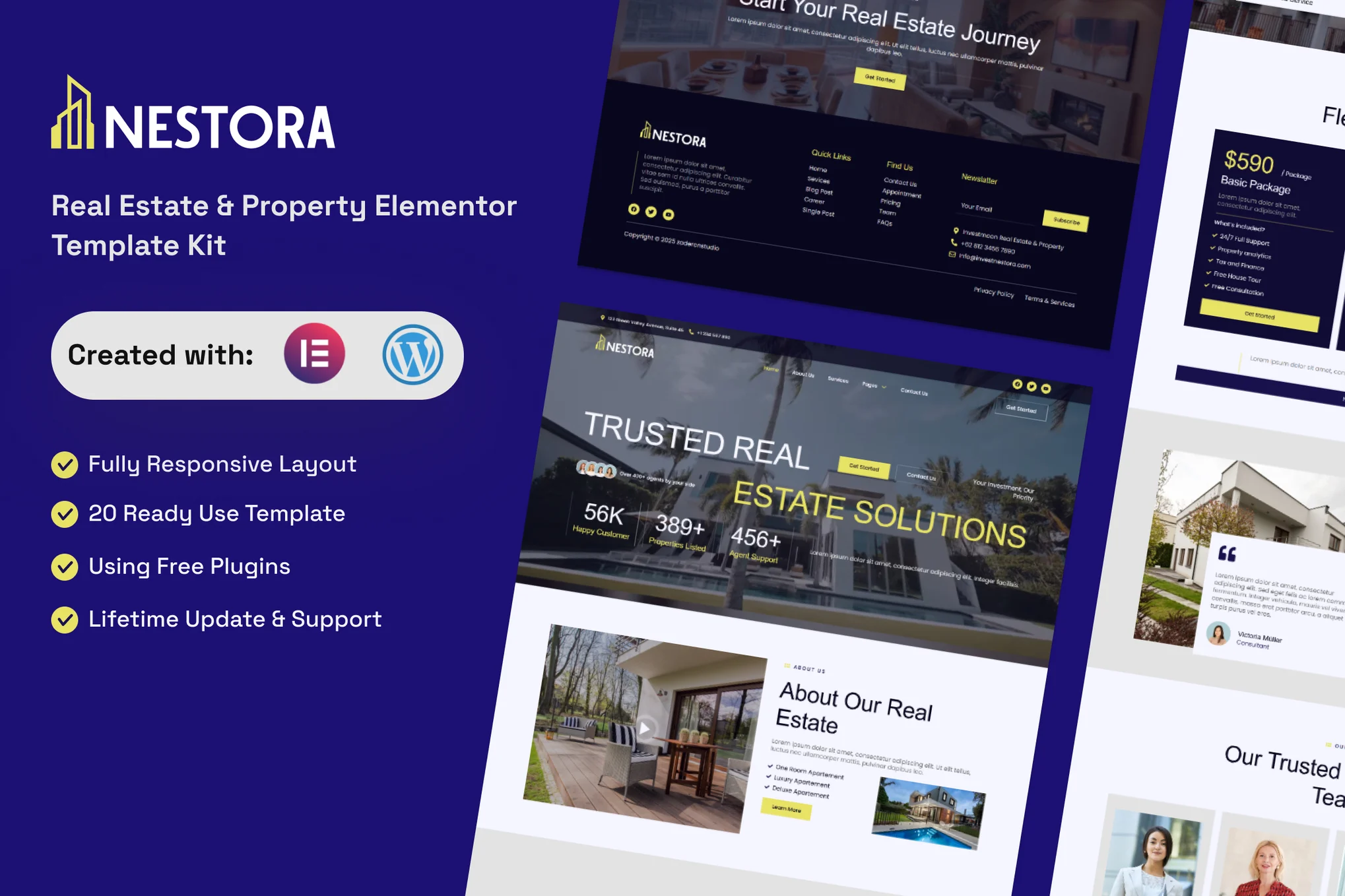 Nestora – Real Estate and Property Elementor Template Kit