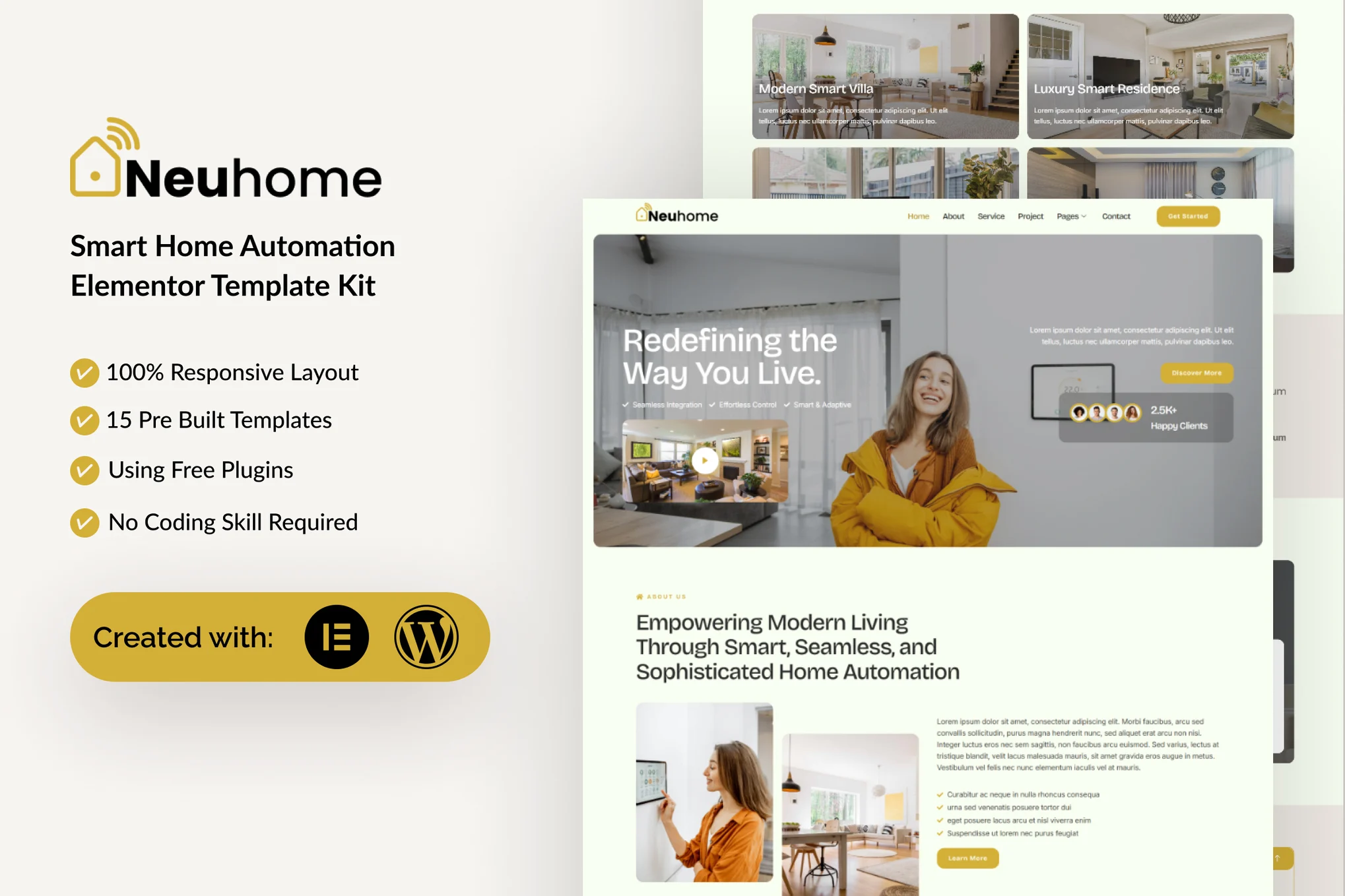 Neuhome – Smart Home Automation Elementor Template Kit