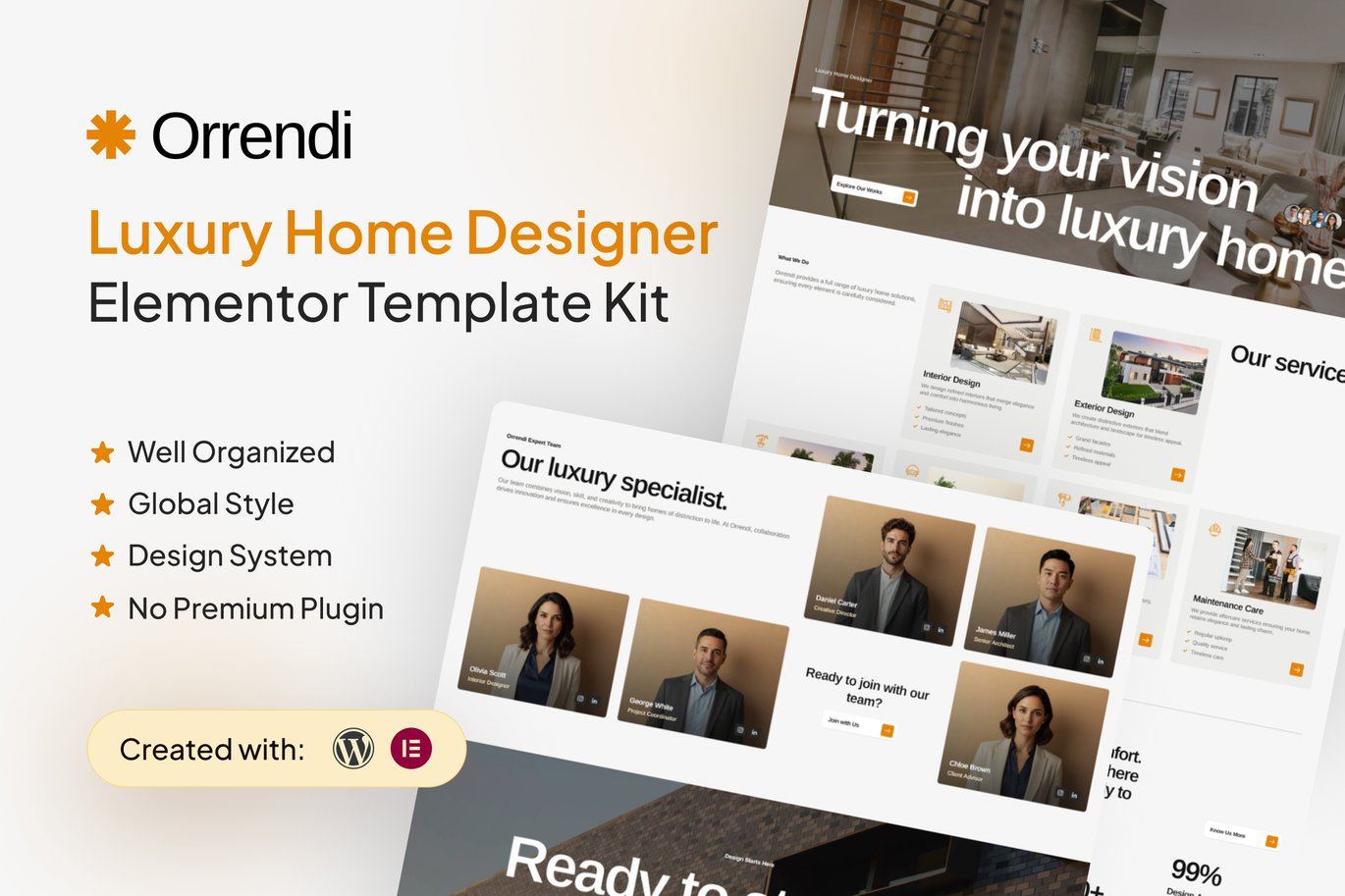 Orrendi – Luxury Home Designer Elementor Template Kit