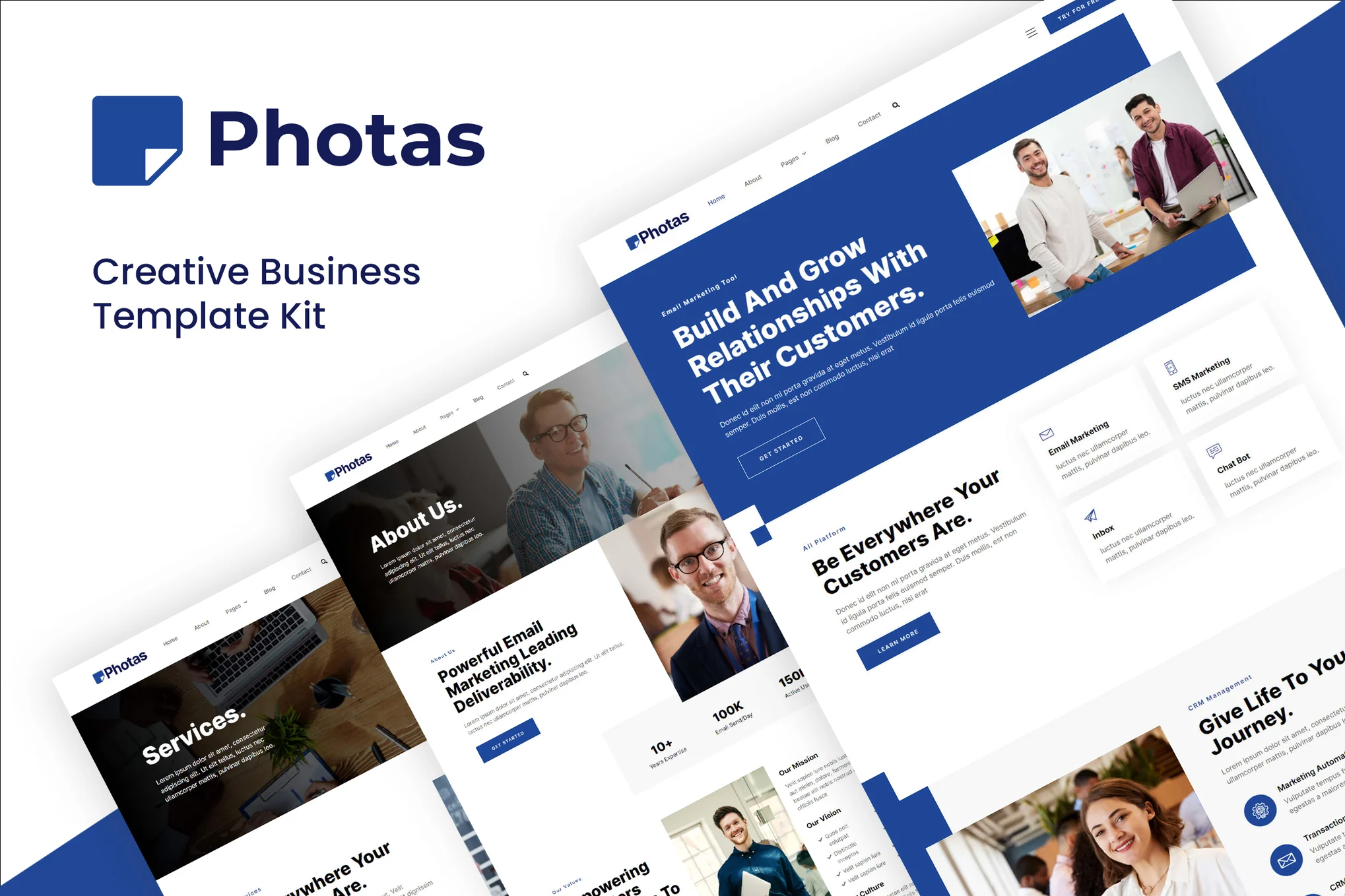 Photas – Email Marketing Company Elementor Template Kit