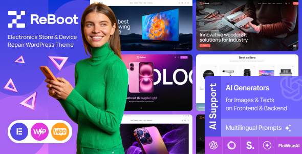 Reboot – Electronics Store and Device Repair WordPress Theme