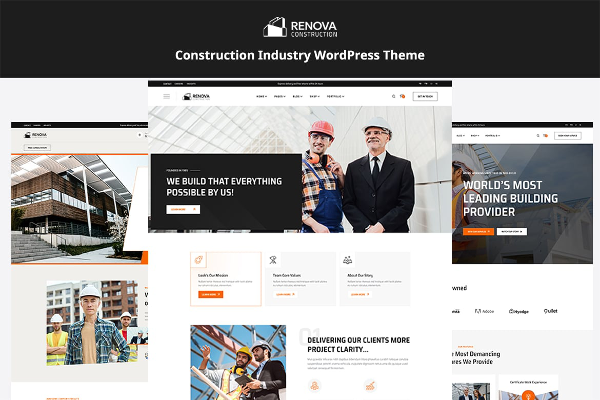 Renova – Construction Industry WordPress Theme