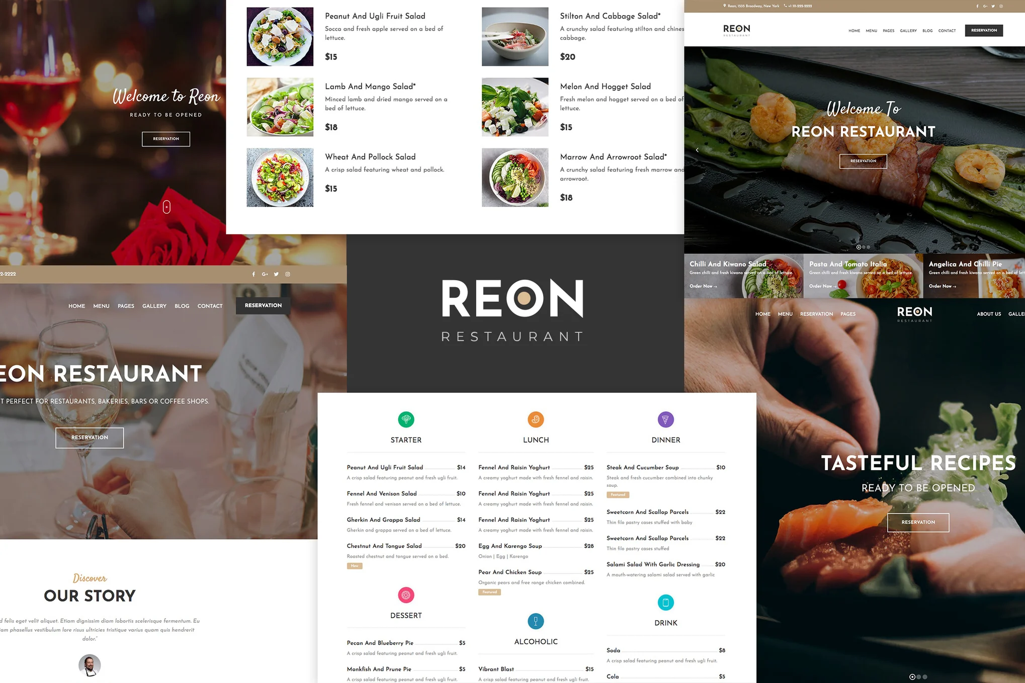 Reon – Restaurant Food Cafe WordPress Theme