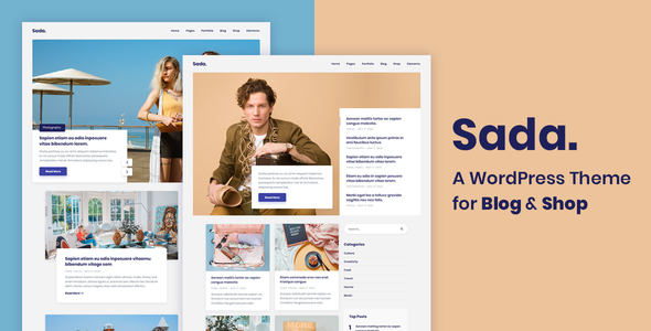 Sada – A WordPress Theme For Blog and Shop