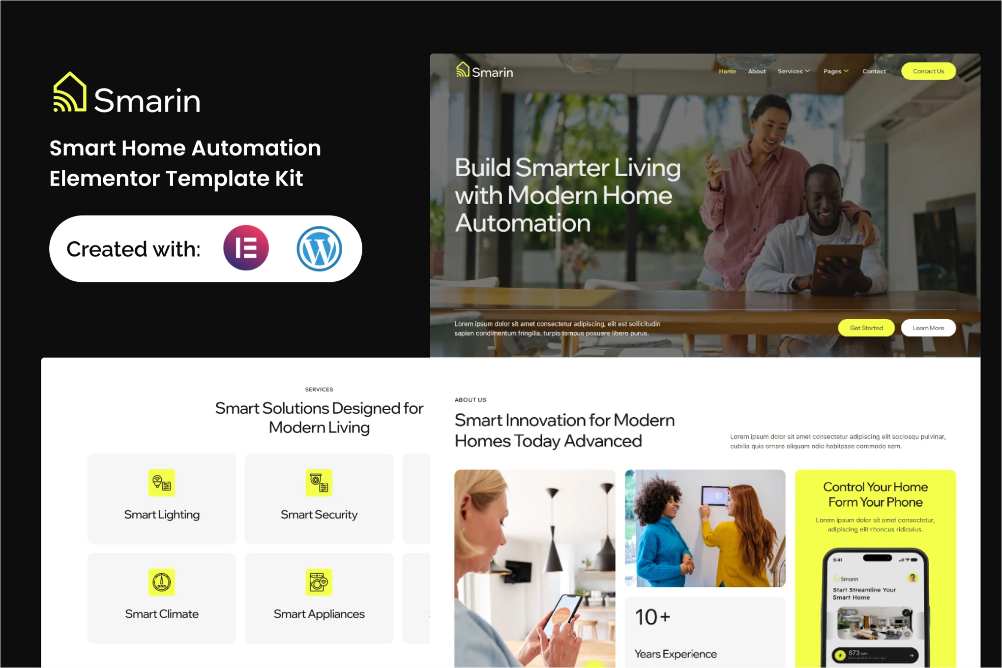 Smarin – Smart Home Automation Elementor Template Kit