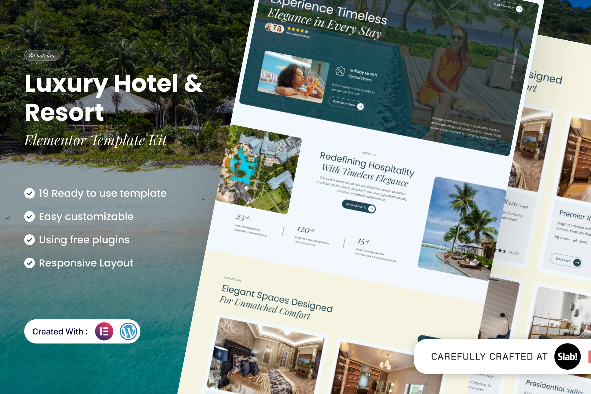 Solenne – Luxury Hotel and Resort Elementor Template Kit