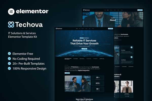 Techova – IT Solutions and Services Elementor Template Kit