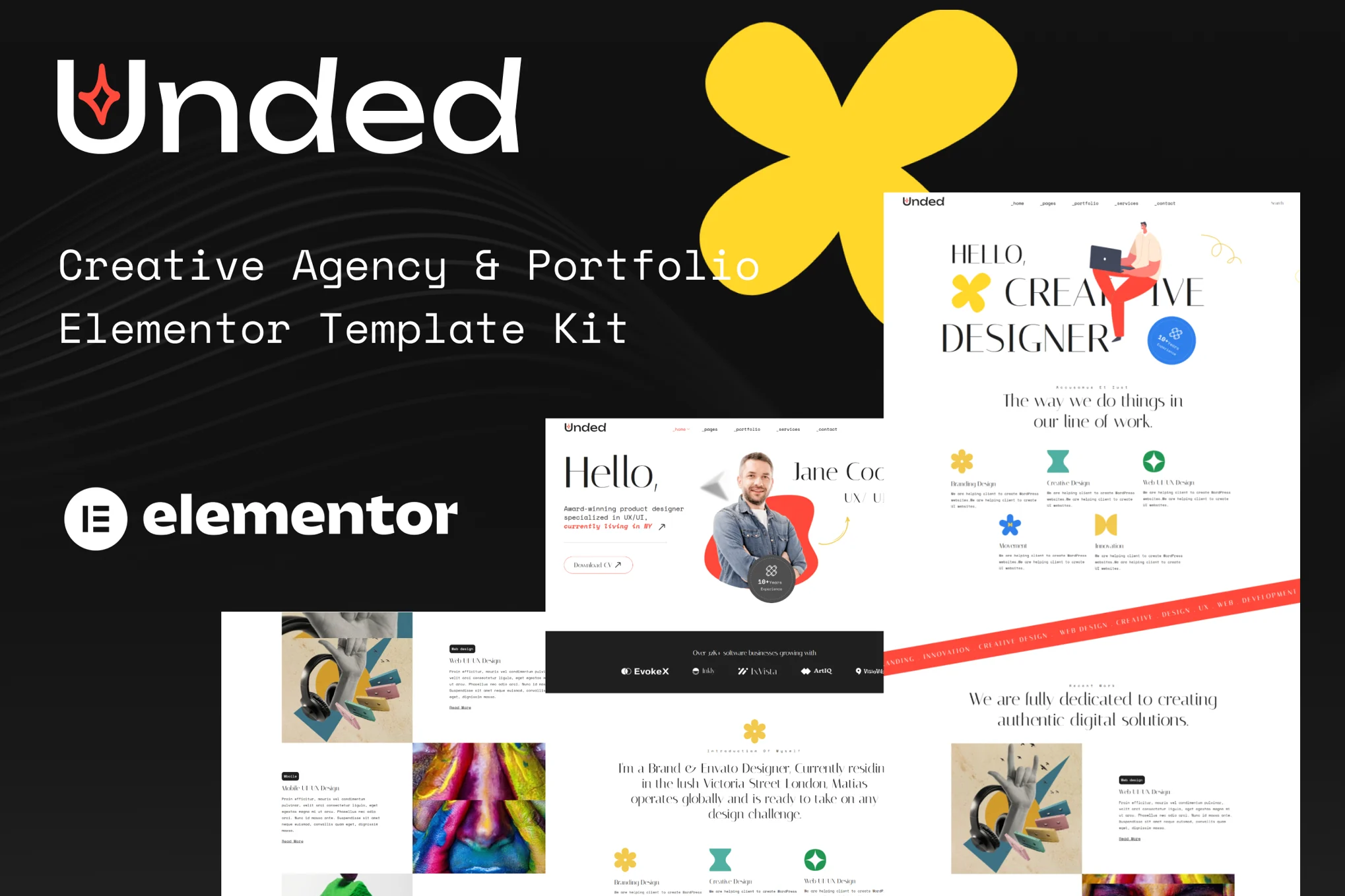 Unded – Creative Agency and Portfolio Elementor Template Kit