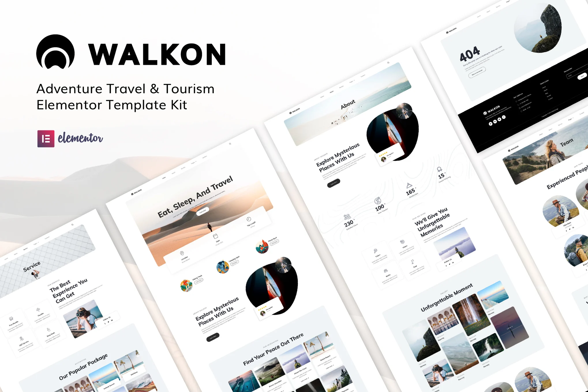 WalkOn – Adventure Travel and Tourism Elementor Template Kit