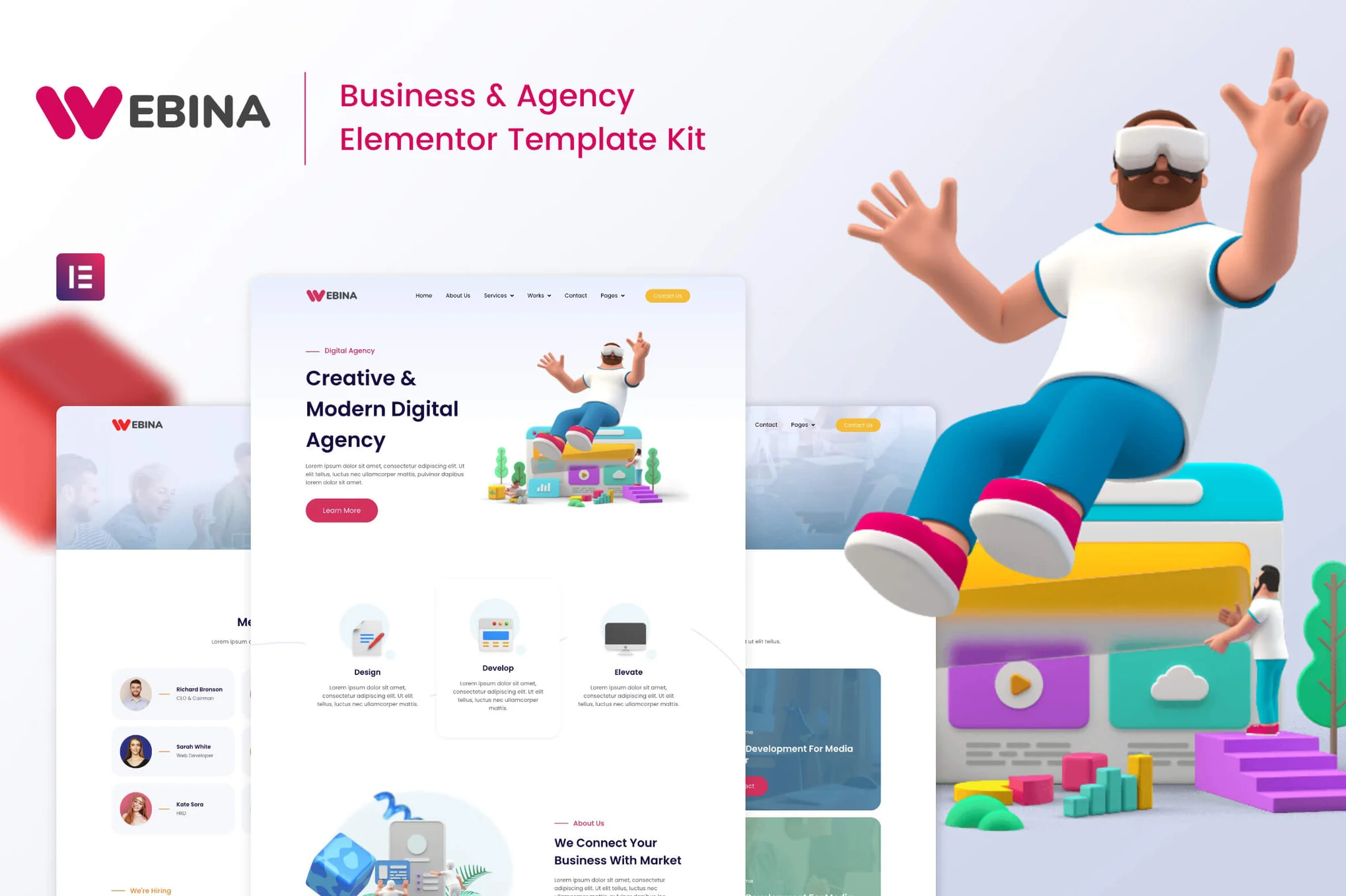 Webina – Business Agency and Startup Elementor Template Kit