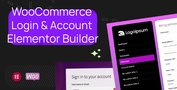 WooCommerce Login and Account Pages for Elementor