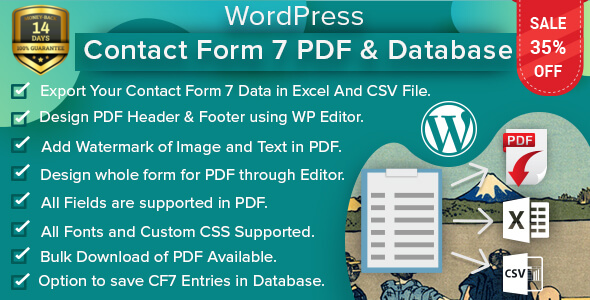 WordPress Contact Form 7 PDF, Google Sheet and Database